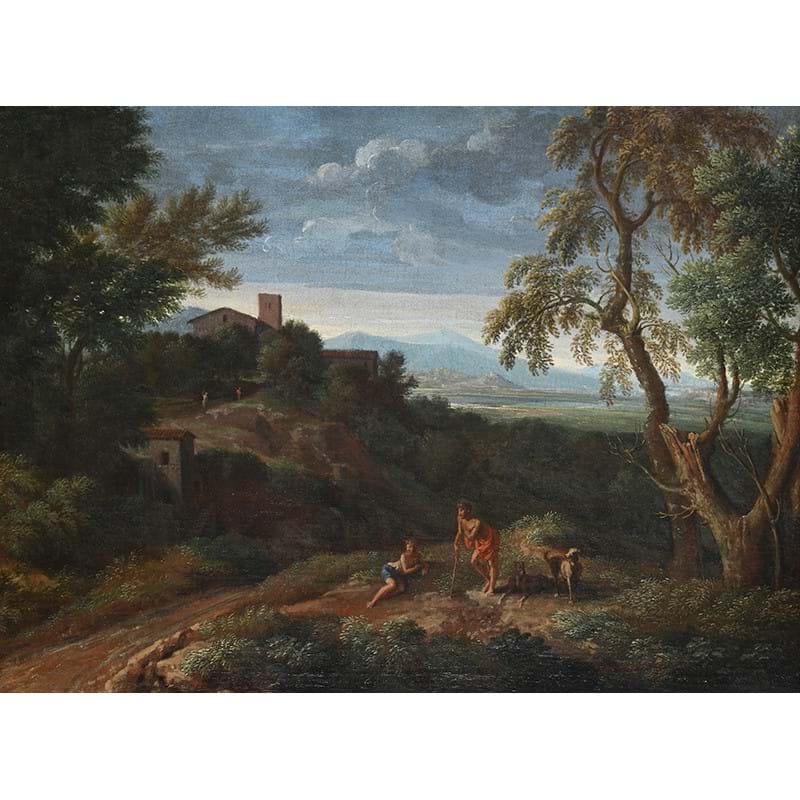 Gaspard Dughet (French 1615-1675) An arcadian landscape, oil on canvas